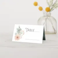 Watercolor Bouquet Wedding Table Blush ID654 Place Card