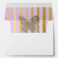 Purple and Gold Butterfly Personalized Envelopes