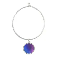 Blue & Purple Shiny Abstract Bangle Bracelet Charm