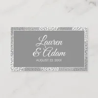 Wedding Registry -Registered Cards - Gray Floral