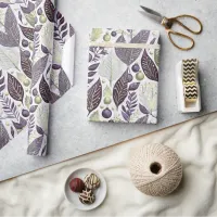 Purple Green Christmas Pattern#21 ID1009 Wrapping Paper