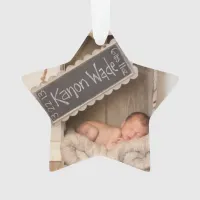 Personalize this Star Shaped Christmas ornament