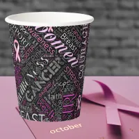 Breast Cancer Awareness Word Cloud ID261 Paper Cups