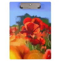 The poppy house - oil painting clipboard