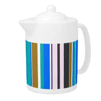 Trendy Modern Stripes  Teapot