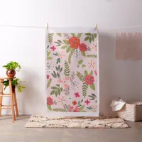 Cottage Chic Floral Pattern Fabric