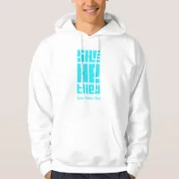 She He They Retro Bold in Turquoise Hoodie