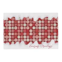 Red White Christmas Candy Pattern#13 ID1009 Placemat