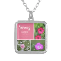 Spring - It's amazing when we're together! Silver Plated Necklace