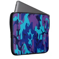 Dark Blue and Purple Camouflage Laptop Sleeve