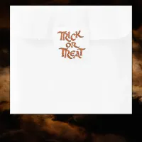 Halloween Trick or Treat Words Square Sticker