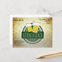 Budget St Patrick's Day Party Irish Brew Paper Postcard