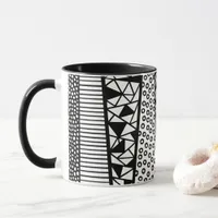 Black and white - modern pattern mug