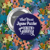 Best Jigsaw Puzzler jigsaws fan puzzle gift Button