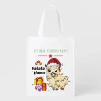 Christmas Llama Grocery Bag