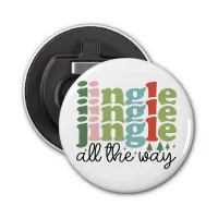 Jingle all the way Retro Groovy Christmas Holidays Bottle Opener