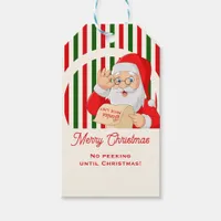 Sealed by Santa Nice List No Peeking Christmas  Gift Tags