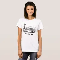 Seattle Washington Line Art  Women's T-Shirt