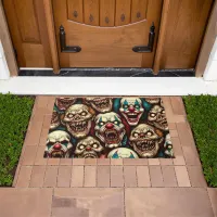 Horrifying Clowns Halloween  Doormat