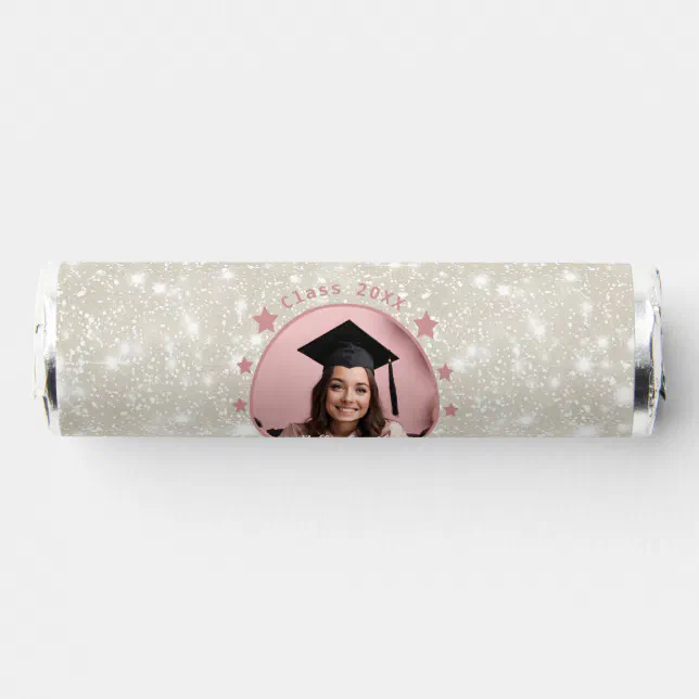 Modern Glitter Photo Graduation  Breath Savers&#174; Mints