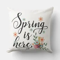 spring is here throw pillow