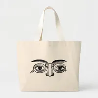 Vintage Face Large Tote Bag