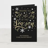 Black and Gold Elegant Modern Company Holiday