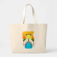 Whopping Cranes in Love Large Tote Bag