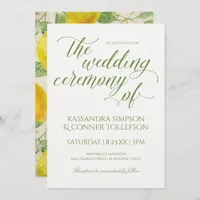 Lemon Branch Wedding Invitations | Vintage Yellow