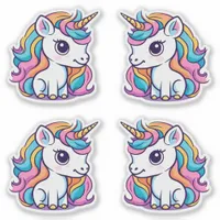 Rainbow Color Unicorn Custom-Cut Vinyl Sticker