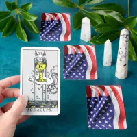 American Flag in the Wind Waving Banner Tarot