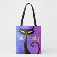 Sophisticated and Elegant Cartoon  Cat Tote Bag