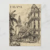 Havana Cuba Travel Postcard