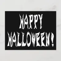 Ghost Halloween Text Postcard