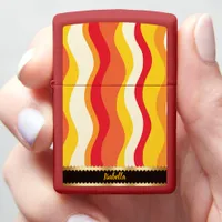 Warm, wavy patterns create harmony zippo lighter