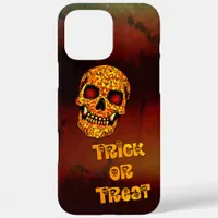 Trick or treat frightening Halloween skull iPhone 16 Pro Max Case