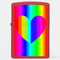 Red Rainbow Zippo Lighter