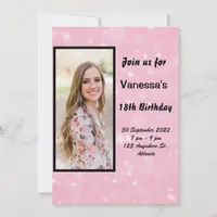 Pink Feminine Birthday Invitation