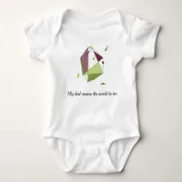 Geometric Minimalism Abstract  Dad Love Baby Bodysuit