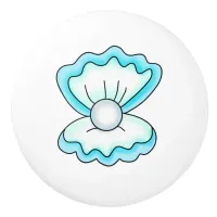 Clam with a Pearl Coastal Beach House Ceramic Knob