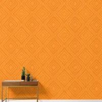 Orange Geometric Diamond Pattern Wallpaper