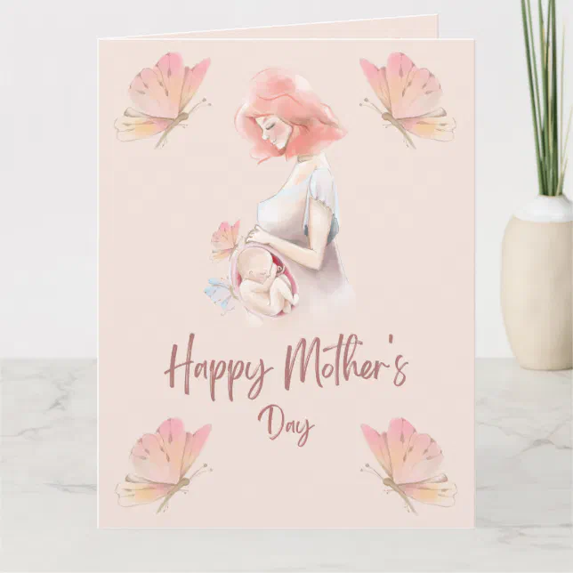 Expectant Mother Mother's Day Folded Greeting Card