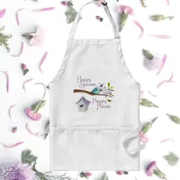 Happy Spouse Happy House Cartoon Love Birds Adult Apron