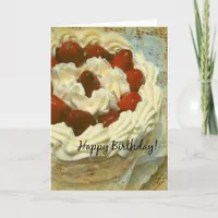 Birthday Strawberry Cake Card