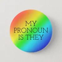My Pronoun is They Customizable    Button
