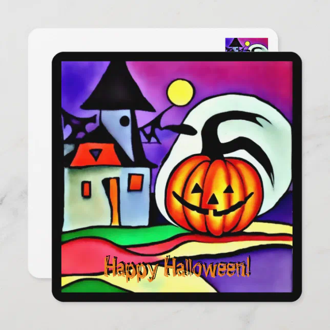 Halloween pumpkin 2 invitation