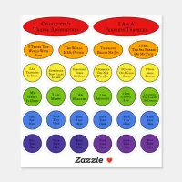 Rainbow Travel Affirmations Template Of 30 Sticker