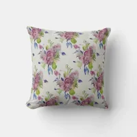 Modern Tradition Rose Print Throw Pillow