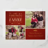 Christian Bible Verse Christmas Photo Foil Holiday Card