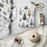 Black Gold Christmas Pattern#26 ID1009 Wrapping Paper